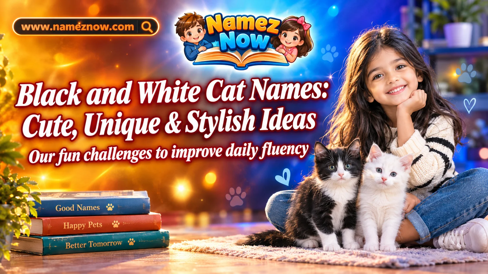 black and white cat names